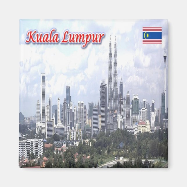 zMY006 panorama KUALA LUMPUR, Malaysia, Fridge Magnet (Front)