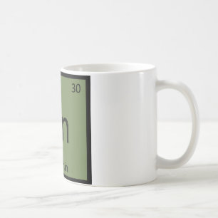 Zn - Zucchini Vegetable Chemistry Periodic Table Coffee Mug