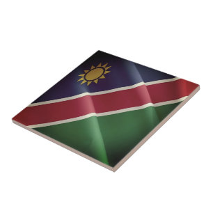 zNA002 NAMIBIA, Waving Flag, Africa, Ceramic Tile