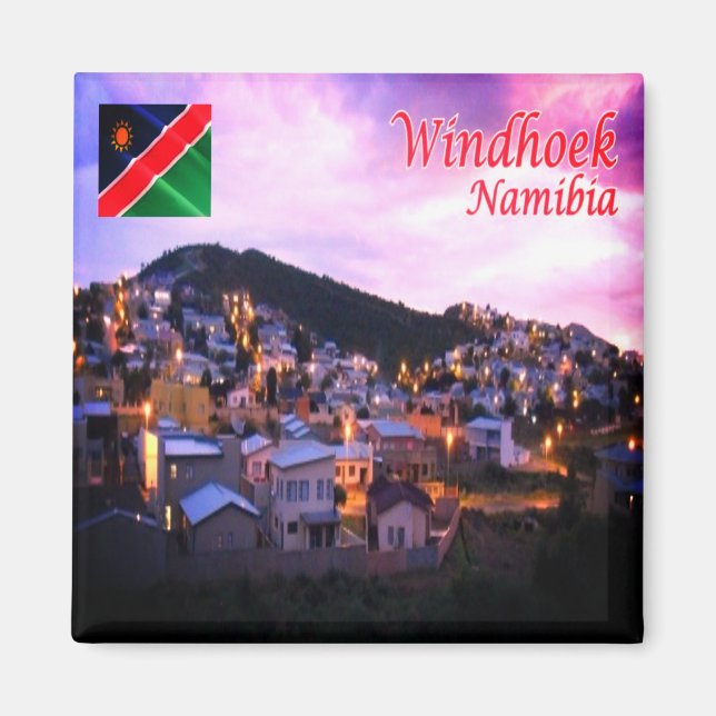 zNA006 WINDHOEK by Night, Namibia, Africa, Fridge Magnet (Front)