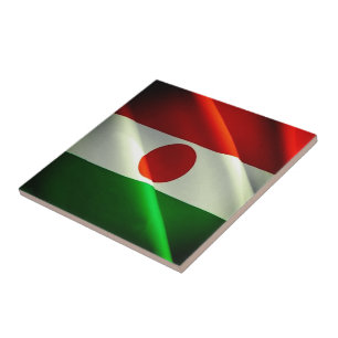 zNE002 NIGER, Waving Flag, Africa, Ceramic Tile