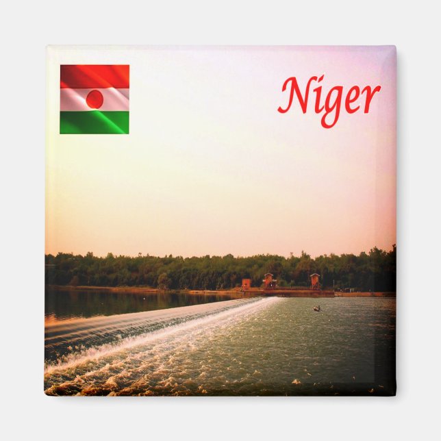 zNE005 NIGER,River Barriage Nimaey, Africa, Fridge Magnet (Front)
