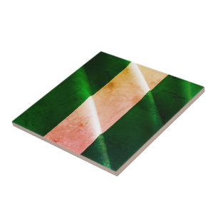 zNG002 NIGERIA, Waving Flag, Africa, Ceramic Tile