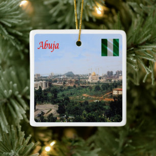 zNG004 ABUJA, Nigeria, Africa, Ceramic Ornament