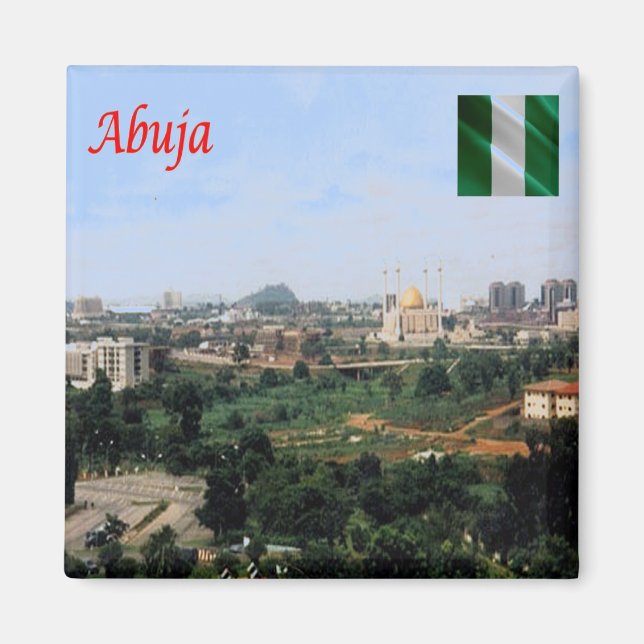 zNG004 ABUJA, Nigeria, Africa, Fridge Magnet (Front)