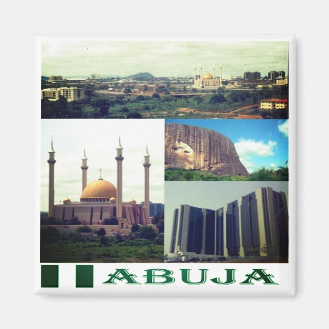 zNG005 ABUJA, Mosaic, Nigeria, Africa, Fridge Magnet (Front)