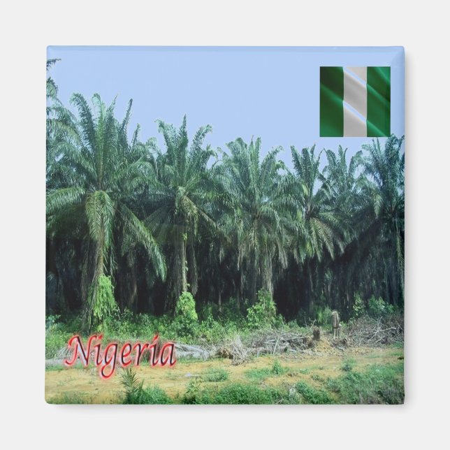 zNG009 NIGERIA, Palm Trees, Africa, Fridge Magnet (Front)