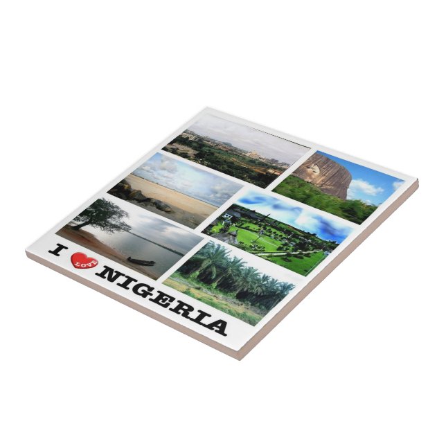 zNG011 NIGERIA I Love, Mosaic, Africa, Ceramic Tile (Side)