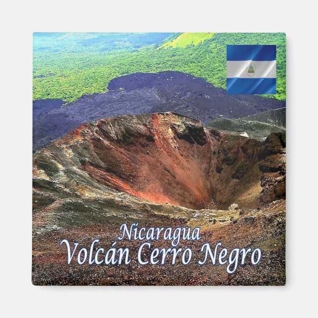 zNI007 VOLCANO CERRO NEGRO, Nicaragua, Fridge Magnet (Front)