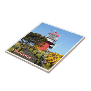 zNL021 VLIELAND lighthouse, Dutch Frisian Islands, Ceramic Tile