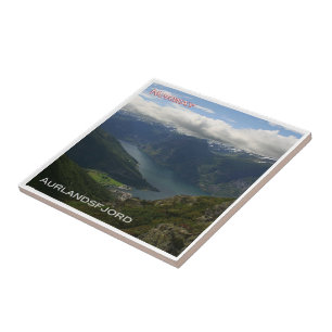 zNO008 AURLANDSFJORD panorama , Norway, Ceramic Tile