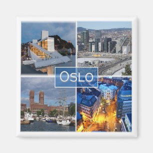 zNO011 OSLO, Norway, Europe, Fridge Magnet