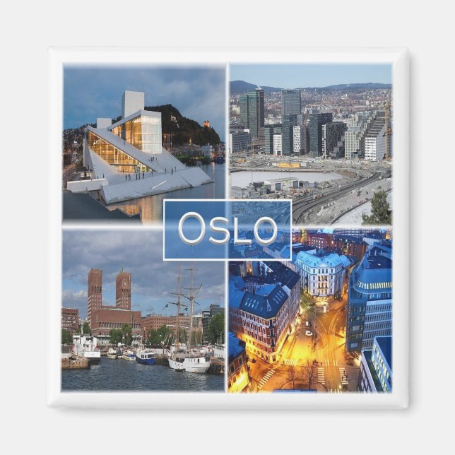 zNO011 OSLO, Norway, Europe, Fridge Magnet (Front)