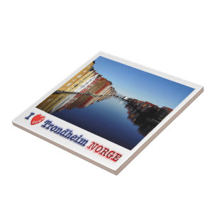 zNO026 TRONDHEIM "I Love", Norway, Europe, Ceramic Tile