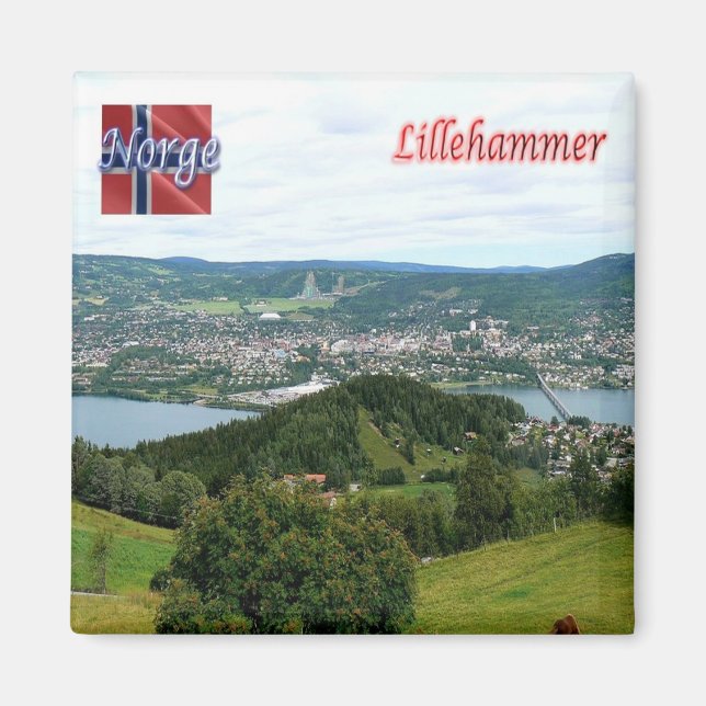 zNO028 LILLEHAMMER, Norway, Europe, Fridge Magnet (Front)