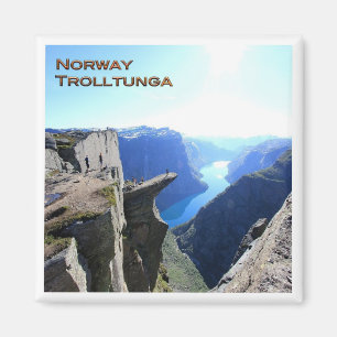 zNO032 TROLLTUNGA panorama, Norway, Fridge Magnet