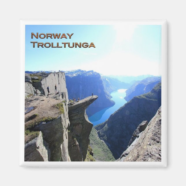 zNO032 TROLLTUNGA panorama, Norway, Fridge Magnet (Front)