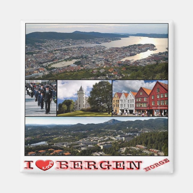zNO040 BERGEN, Norway, Europe, Fridge Magnet (Front)
