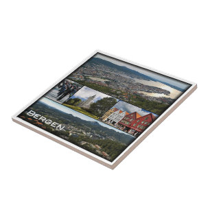 zNO043 BERGEN, Norway, Europe, Ceramic Tile