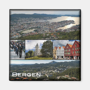 zNO043 BERGEN, Norway, Europe, Fridge Magnet