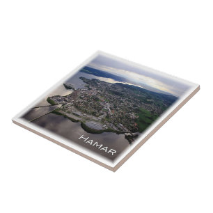 zNO052 HAMAR panorama, Norway, Europe, Ceramic Tile