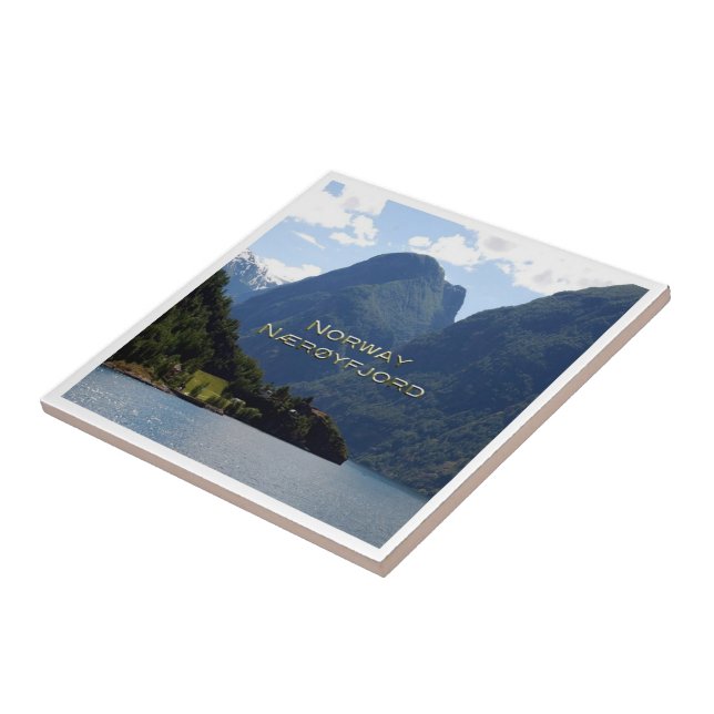 zNO059 NÆRØYFJORD panorama, Norway, Ceramic Tile (Side)