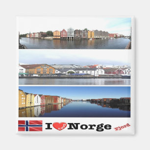 zNO069 NORWAY NORGE, "I Love", Fridge Magnet