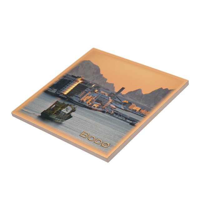 zNO077 BODØ marina, Norway, Europe, Ceramic Tile (Side)