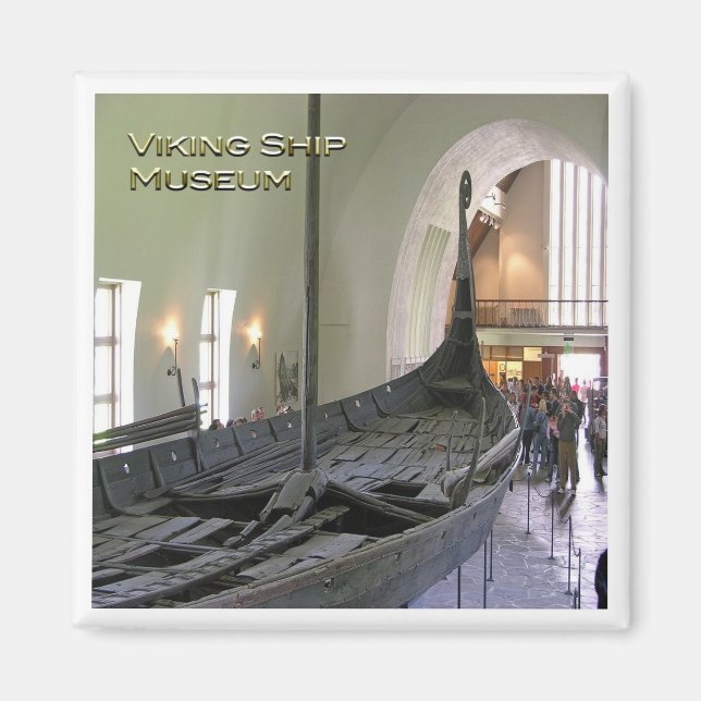 zNO080 VIKING SHIP MUSEUM Norway, Fridge Magnet (Front)