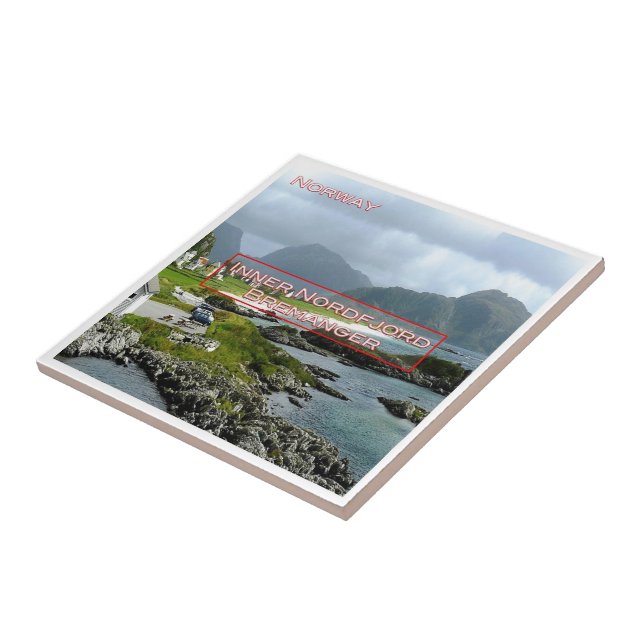 zNO111 INNER NORDFJORD BREMANGER, Norway, Ceramic Tile (Side)