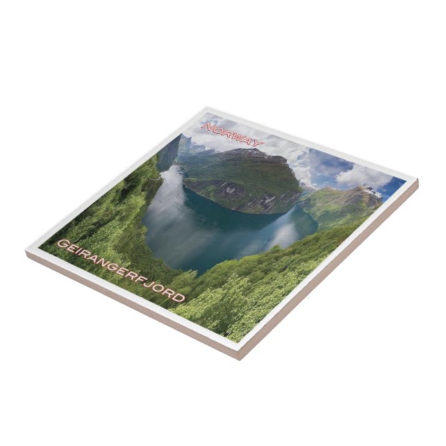 zNO121 GEIRANGERFJORD panorama, Norway, Ceramic Tile (Side)