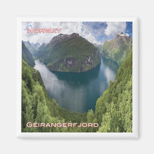 zNO121 GEIRANGERFJORD panorama, Norway, Fridge Magnet
