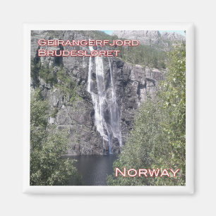 zNO124 GEIRANGERFJORD BRUDESLØRET, Norway, Fridge Magnet