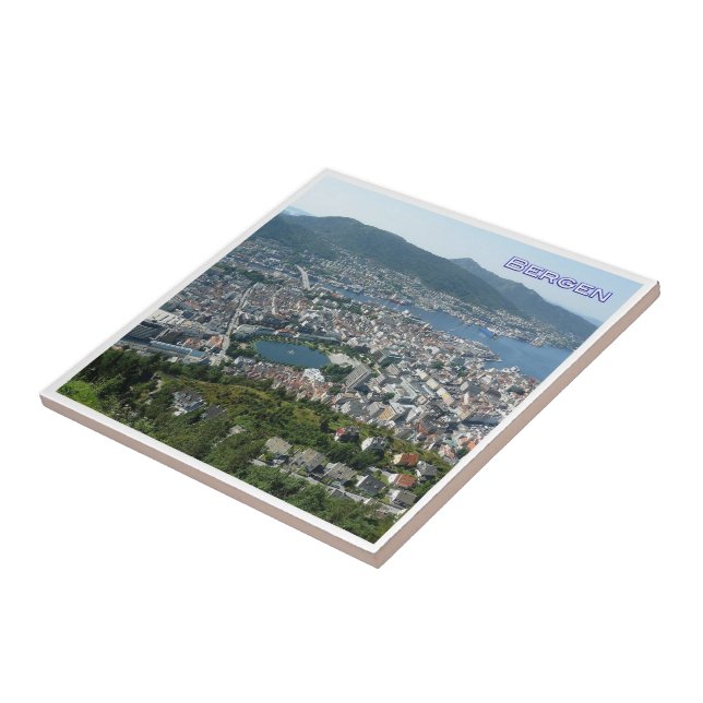 zNO127 BERGEN panorama, Norway, Ceramic Tile (Side)