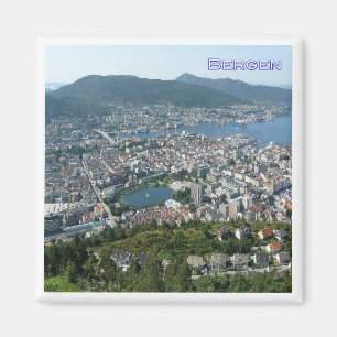 zNO127 BERGEN panorama, Norway, Fridge Magnet