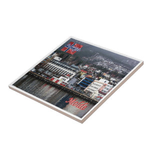 zNO172 MOLDE, Norway, Europe, Ceramic Tile