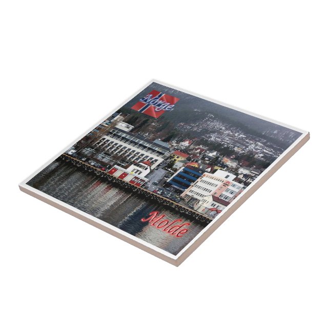 zNO172 MOLDE, Norway, Europe, Ceramic Tile (Side)