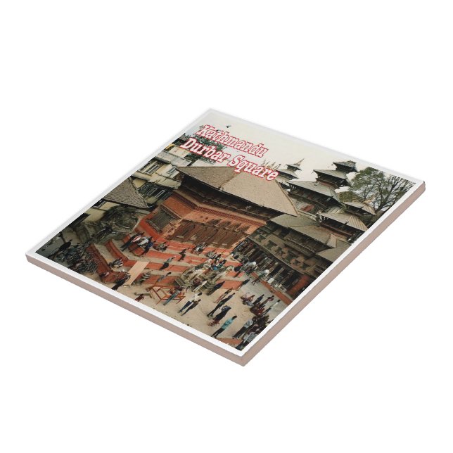 zNP003 Durbar Square KATHMANDU, Nepal Asia, Ceramic Tile (Side)