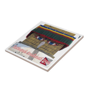 zNP006 Boudhanath Stupa KATHMANDU, Nepal, Ceramic Tile