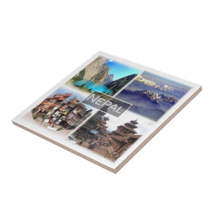 ZNP009 NEPAL collage, Asia, Ceramic Tile