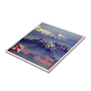 zNP013 mountain range HIMALAYAS, Nepal, Ceramic Tile