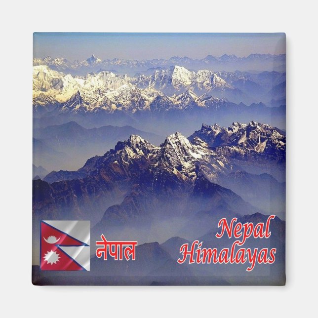 zNP013 mountain range HIMALAYAS, Nepal, Fridge Magnet (Front)
