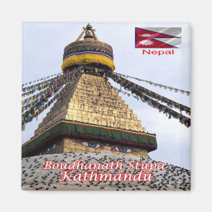 zNP014 BOUDHANATH STUPA, Kathmandu, Nepal, Fridge Magnet