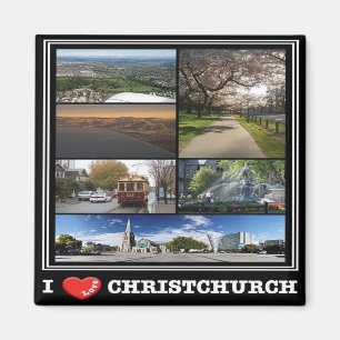 zNZ012 CHRISTCHURCH I LOVE, NEW ZEALAND, Fridge Magnet