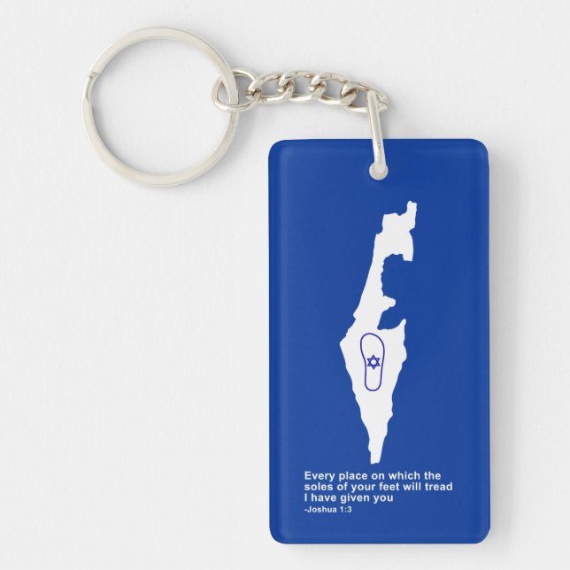Zo Artzeinu - Joshua 1:3 Key Ring (Front)