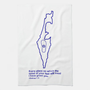 Zo Artzeinu - Joshua 1:3 Tea Towel