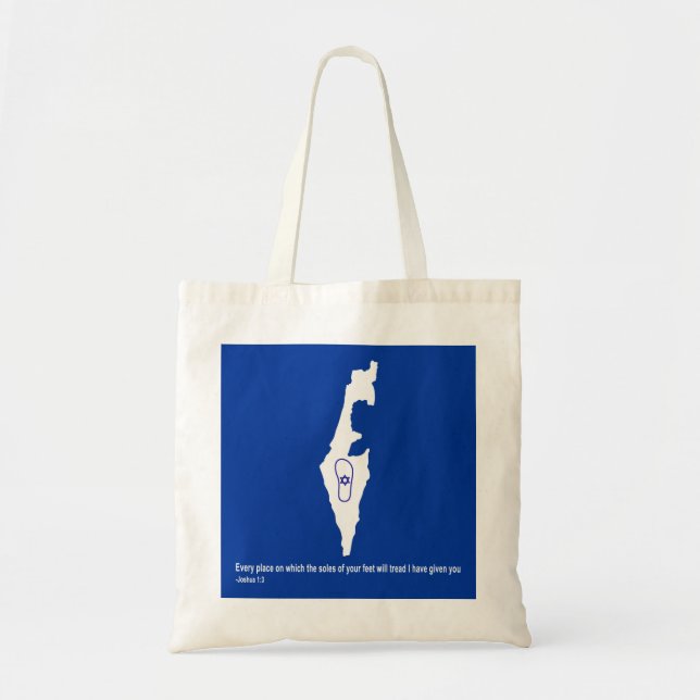 Zo Artzeinu - Joshua 1:3 Tote Bag (Front)