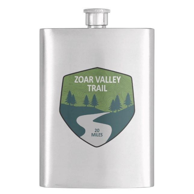 Zoar Valley Trail Hip Flask (Front)