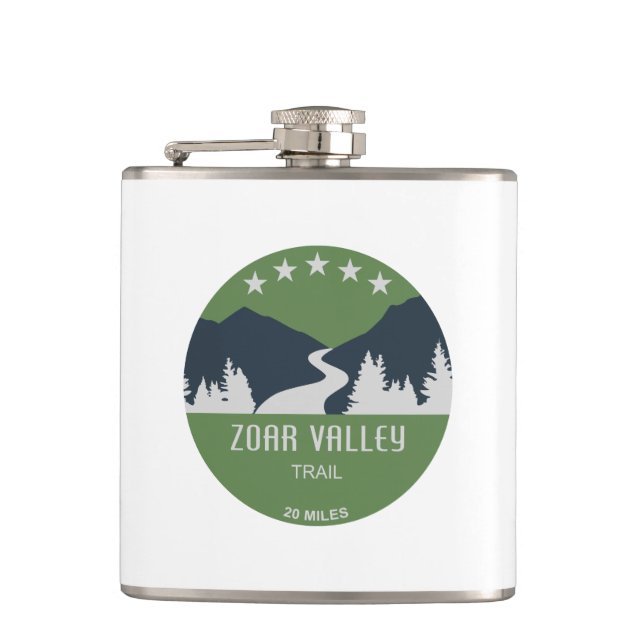 Zoar Valley Trail Hip Flask (Front)