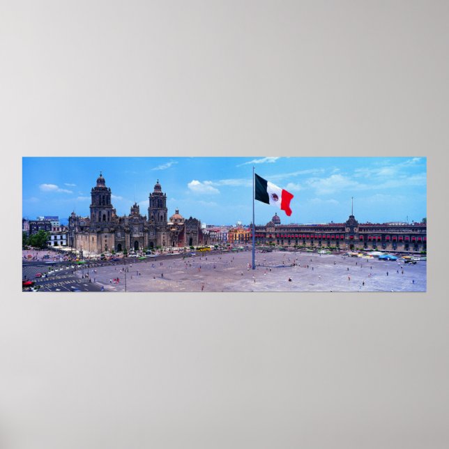 Zocalo, Mexico City, Mexico Poster (Front)